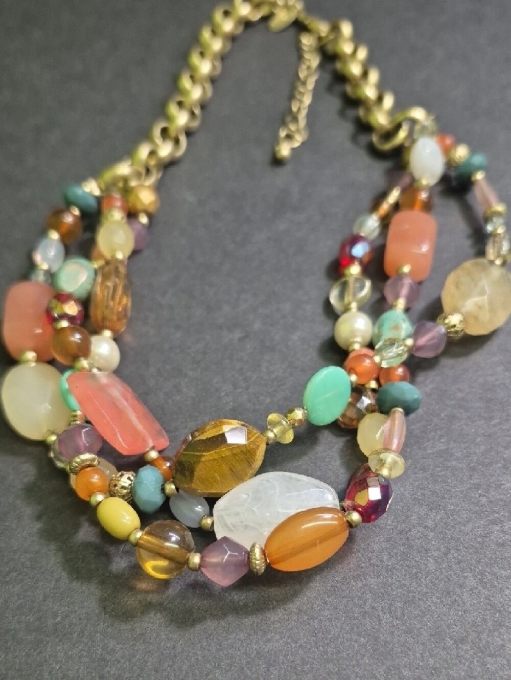 Lia Sophia Mandalay Bay Multicolor Beaded Statement Necklace - Women's Jewelry - Picture 2 of 7